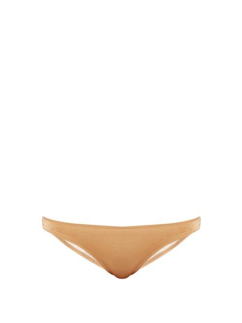 Matchesfashion.com Solid & Striped - The Elle Bikini Briefs - Womens - Gold