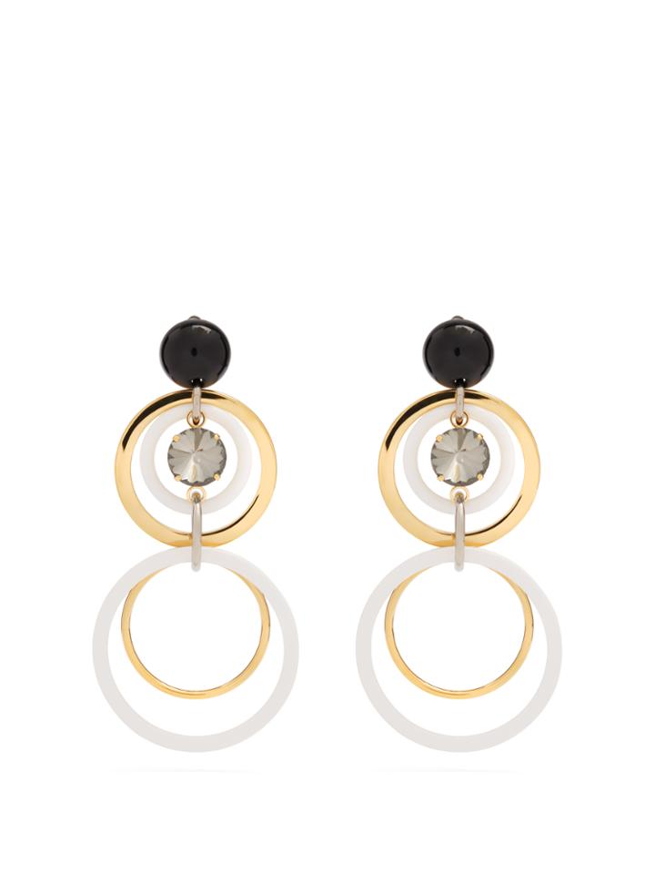 Marni Big Hoop And Crystal-embellished Earrings