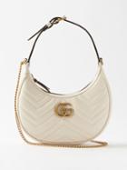 Gucci - Gg Marmont Mini Quilted-leather Handbag - Womens - White