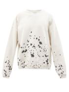 Noma T.d - Twisted-seam Dyed Cotton-jersey Sweatshirt - Mens - White