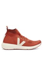 Matchesfashion.com Rick Owens - X Veja Ribbed-cuff Knitted-upper Trainers - Mens - Orange