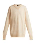 Joseph V-neck Brushed Mohair-blend Sweater