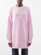 Sa Su Phi - Open-side Oversized Cashmere Sweater - Womens - Light Pink
