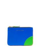 Matchesfashion.com Comme Des Garons Wallet - Super Fluo Leather Pouch - Womens - Blue Multi