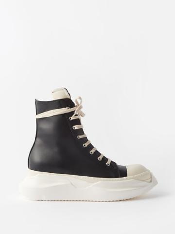 Rick Owens Drkshdw - Scarpe Leather High-top Trainers - Mens - Black White