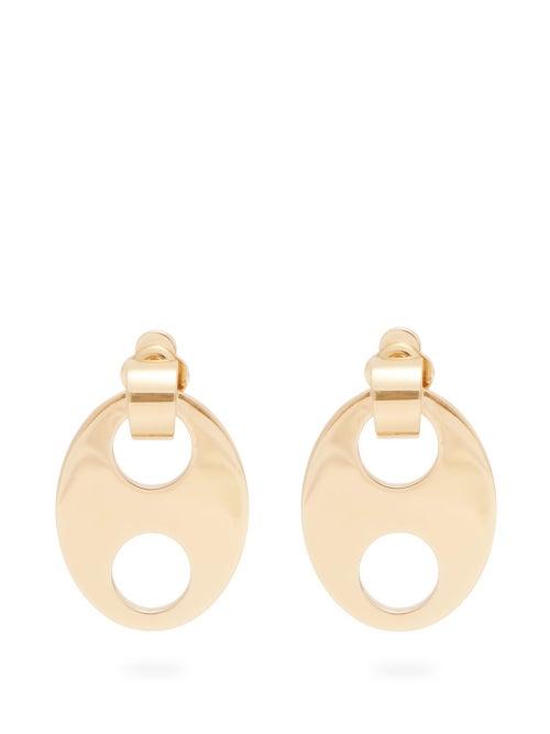 Matchesfashion.com Paco Rabanne - Eight Cut-out Earrings - Womens - Gold