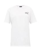 Matchesfashion.com Raf Simons - Illusion-embroidered Cotton-jersey T-shirt - Womens - White Multi