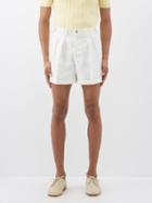 Giuliva Heritage - James Pleated Linen Shorts - Mens - White