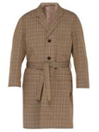 Matchesfashion.com Lemaire - Chesterfield Checked Cotton Blend Coat - Mens - Beige