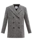 Matchesfashion.com Msgm - Double-breasted Wool-tweed Jacket - Womens - Grey
