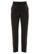 Matchesfashion.com Burberry - Logo Two Tone Mohair Blend Track Pants - Mens - Black
