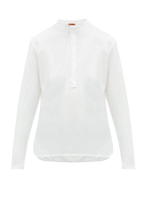 Matchesfashion.com Barena Venezia - Nalin Cotton Jersey Henley Top - Mens - White