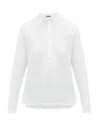 Matchesfashion.com Barena Venezia - Nalin Cotton Jersey Henley Top - Mens - White