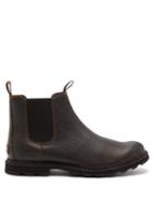 Matchesfashion.com Sorel - Madson Grained Leather Chelsea Boots - Mens - Dark Brown