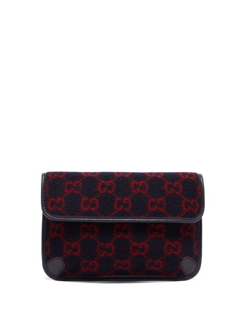 Matchesfashion.com Gucci - Gg Monogram Wool Belt Bag - Mens - Blue Multi
