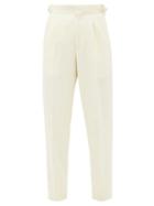Matchesfashion.com Umit Benan B+ - High-rise Wool-blend Trousers - Womens - Ivory