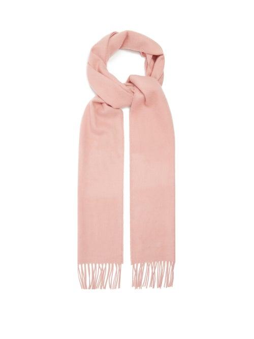 Matchesfashion.com Johnston's Of Elgin - Fringed Cashmere Scarf - Womens - Light Pink