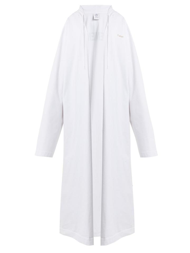 Vetements Logo-print Oversized Cotton Hooded Sweatshirt