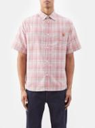 Loewe - Check Double-faced Muslin Shirt - Mens - Pink Brown
