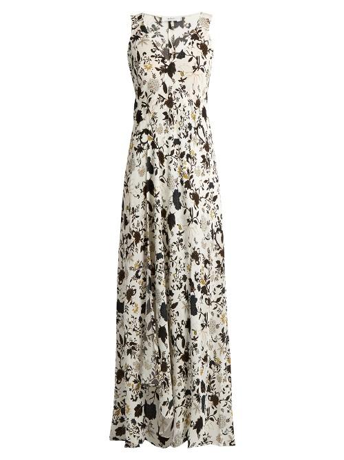 A.l.c. Harlan Floral-print Silk-crepe Dress