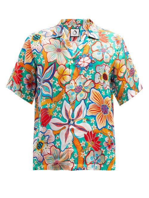 Matchesfashion.com Endless Joy - Flora Floral-print Silk Shirt - Mens - Multi