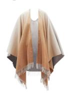 Ladies Accessories Johnstons Of Elgin - Dgrad Fringed Cashmere-twill Scarf - Womens - Grey Multi