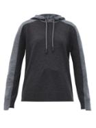 Matchesfashion.com Burberry - Feltham Two-tone Wool-blend Hooded Sweatshirt - Womens - Grey