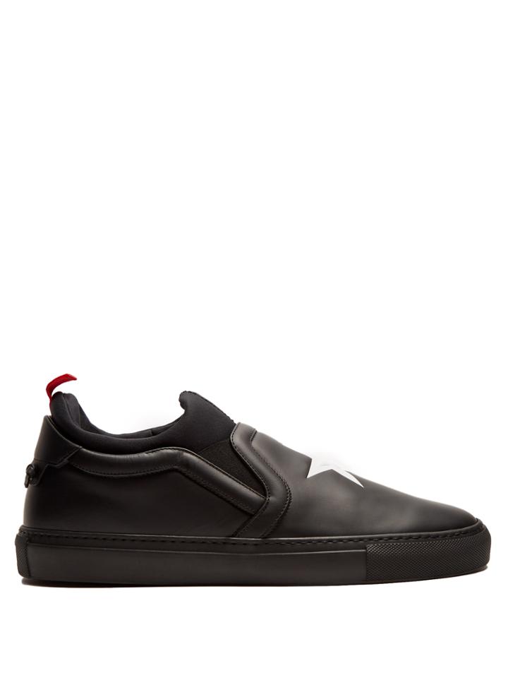 Givenchy Layered Leather And Neoprene Slip-on Trainers
