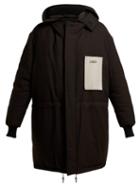 Matchesfashion.com Raf Simons - Oversized Houndstooth Padded Down Parka - Womens - Black Multi
