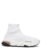 Matchesfashion.com Balenciaga - Speed Bubble-heel Recycled-knit Trainers - Womens - White