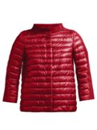 Matchesfashion.com Herno - Quilted Down Filled Boat Neck Jacket - Womens - Burgundy