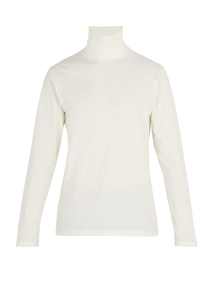 Jil Sander Stretch-cotton Roll-neck Top