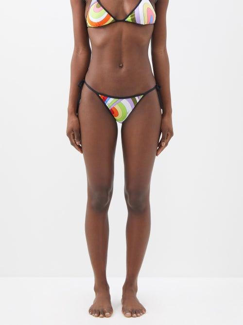 Pucci - Printed Triangle Bikini Briefs - Womens - Multi