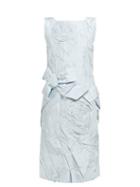 Matchesfashion.com Calvin Klein 205w39nyc - Bow Appliqu Silk Taffeta Dress - Womens - Light Blue