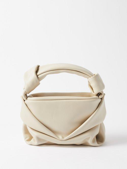 Staud - Kiss Leather Clutch Bag - Womens - Cream