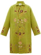 Bode - Estate Tableau-wool Coat - Womens - Green