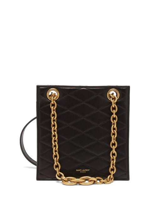 Saint Laurent - Le Maillon Quilted-leather Shoulder Bag - Womens - Black
