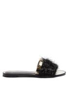 Lanvin Tinsel-fringe Slides