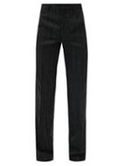 Matchesfashion.com Vetements - Jacquard-text Wool-blend Trousers - Mens - Green