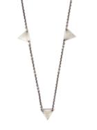 Matchesfashion.com M Cohen - Triangle Charm Chain Necklace - Mens - Silver