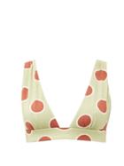 Matchesfashion.com Cala De La Cruz - Isabella Polka-dot Bikini Top - Womens - Green Multi