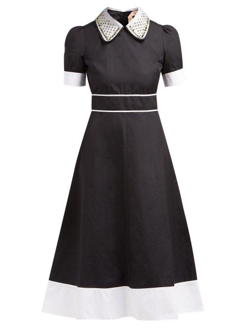 Matchesfashion.com No. 21 - A Line Cotton Dress - Womens - Black