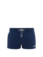 Matchesfashion.com Balmain - Logo Embroidered Swim Shorts - Mens - Navy