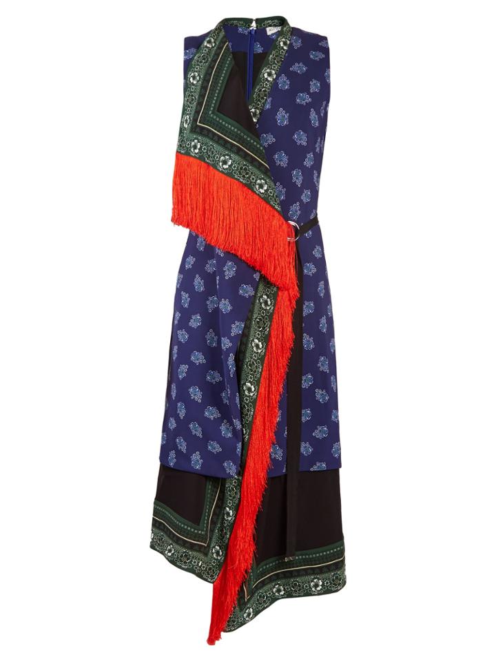 Altuzarra Bina Sleeveless Scarf-print Midi Dress