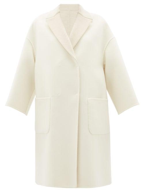 Matchesfashion.com Brunello Cucinelli - Reversible Brushed-cashmere Coat - Womens - Ivory Multi