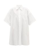 Matchesfashion.com Maison Margiela - Oversized Cotton-poplin Shirt Dress - Womens - White