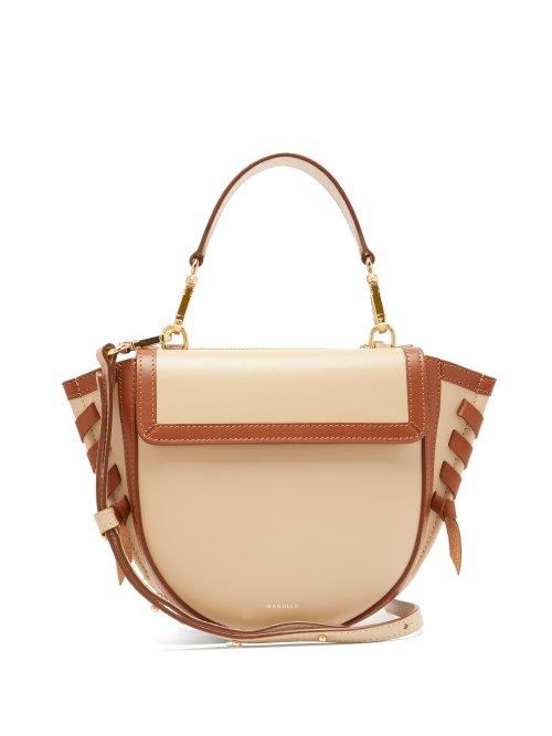 Matchesfashion.com Wandler - Hortensia Mini Leather Cross Body Bag - Womens - Beige Multi