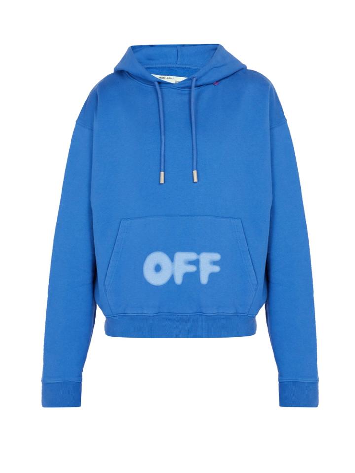 Off-white Blurred Off Cotton Hooded Sweatshirt