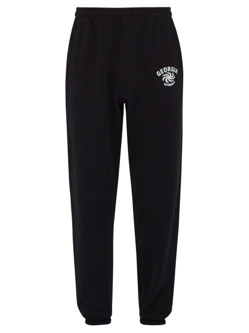 Matchesfashion.com Vetements - Georgia Crest Print Track Pants - Mens - Black