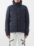 Capranea - Avaloq Ii Hooded Quilted Down Jacket - Mens - Navy